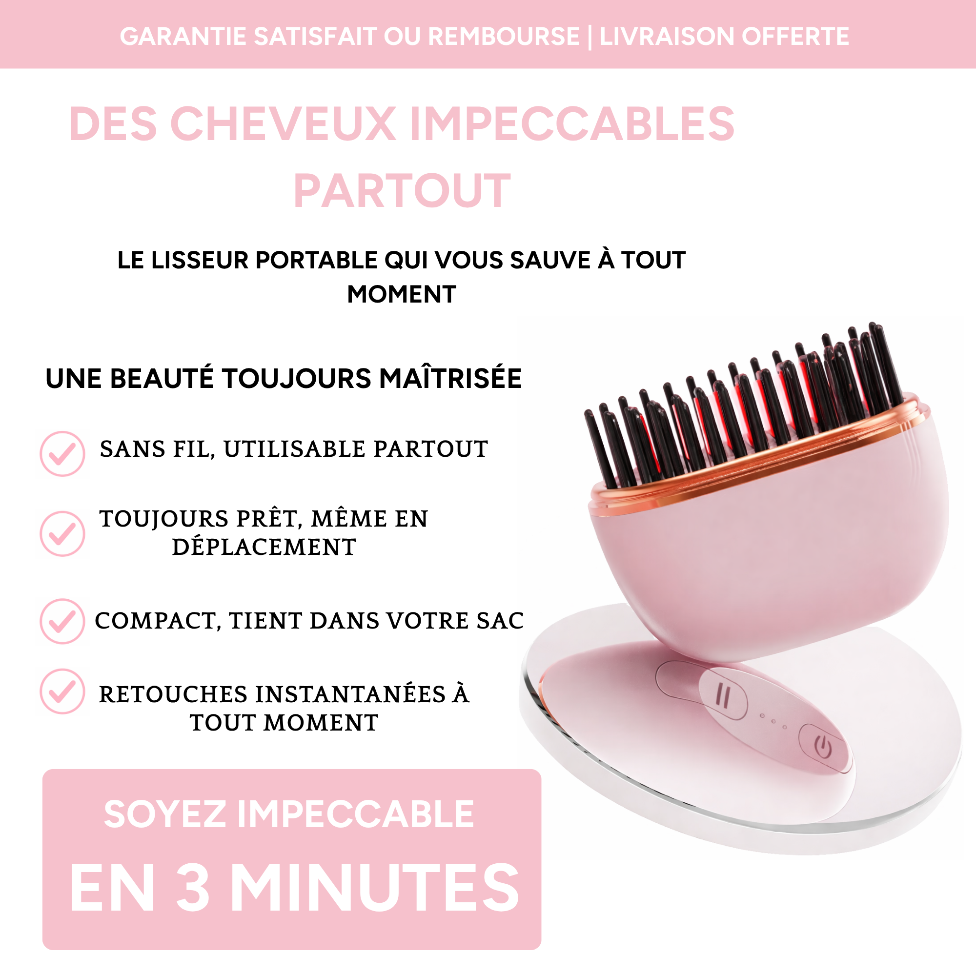 Zelyria™ – Lisseur Portable Sans Fil