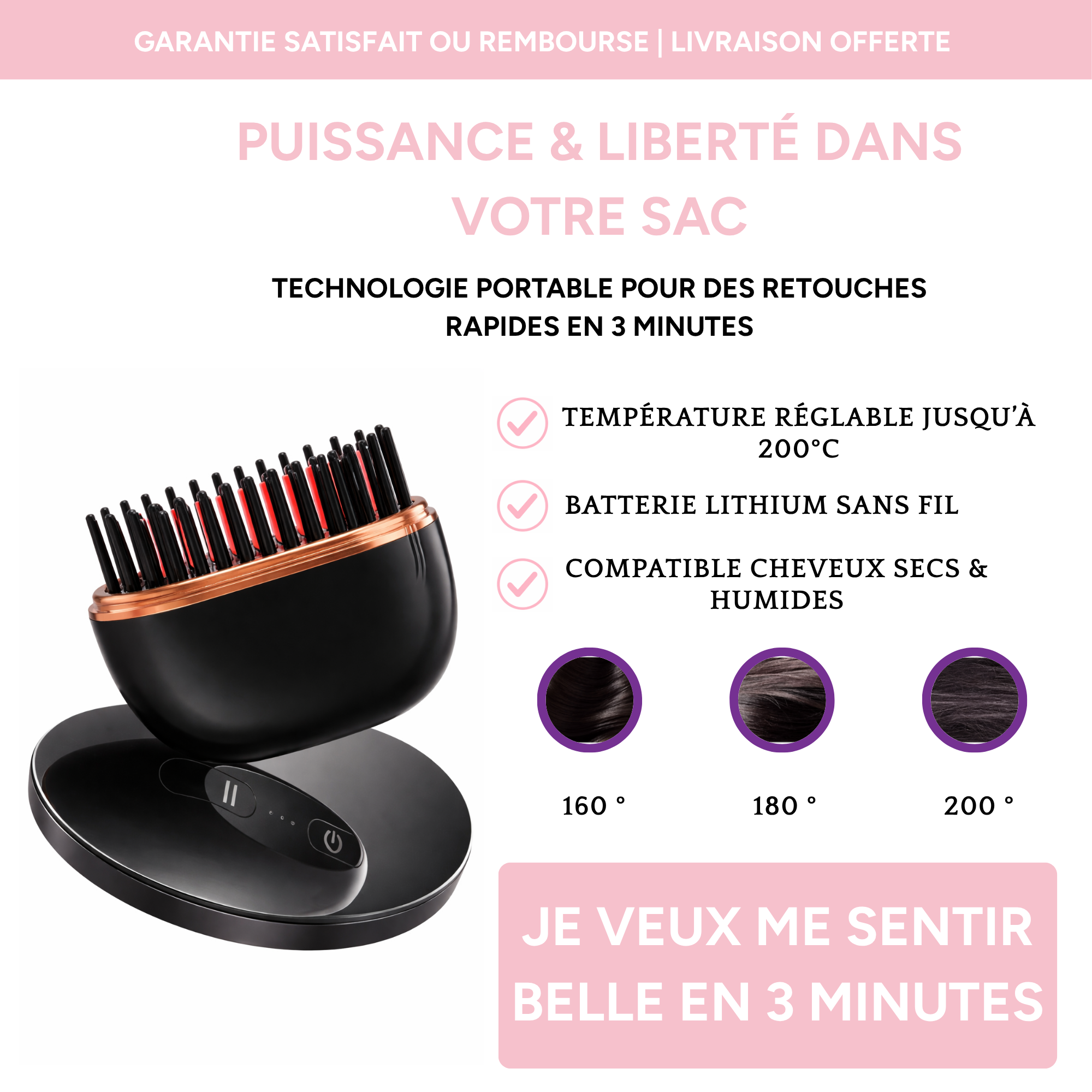 Zelyria™ – Lisseur Portable Sans Fil